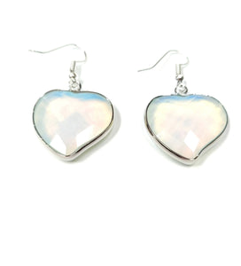 Opal Heart Earrings