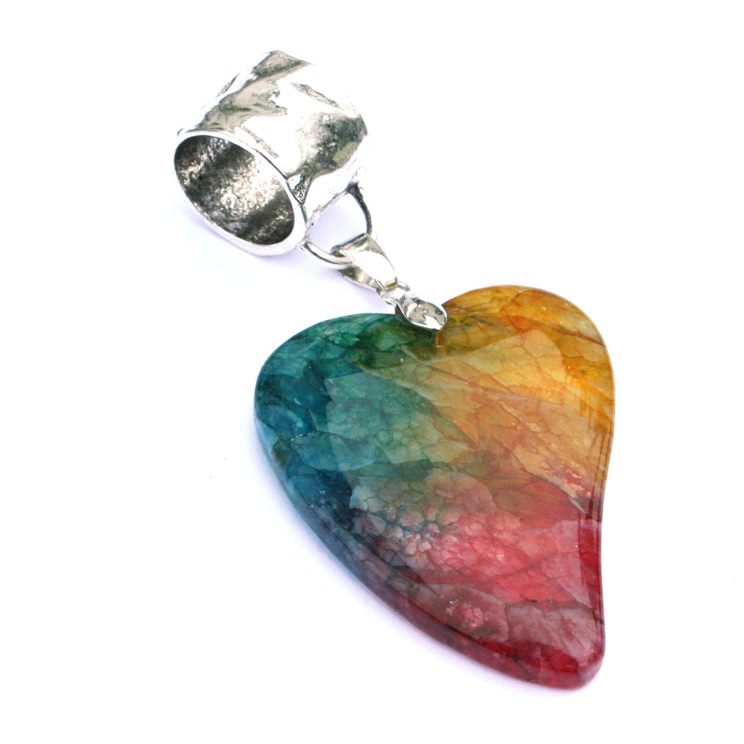 Rainbow Heart Scarf Jewellery