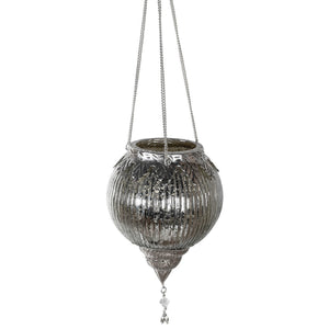 Antique Glass Hanging Candle Holder