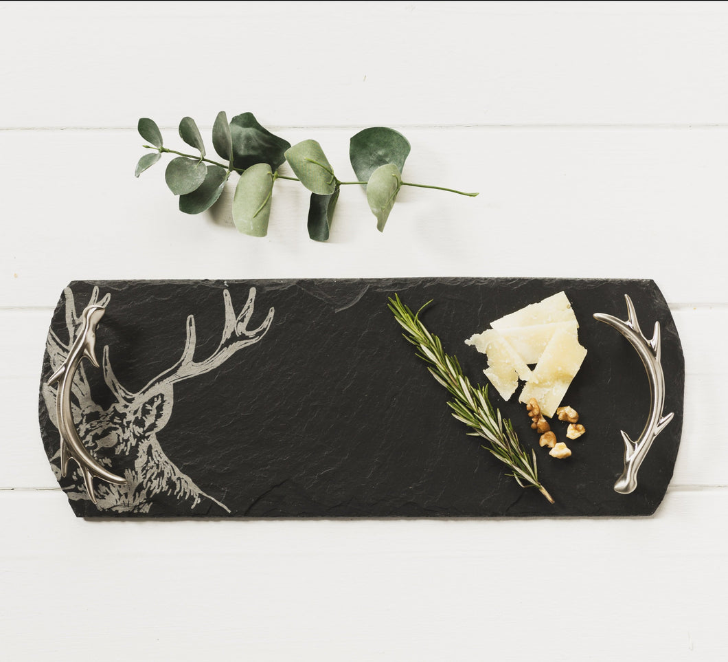 Slate Stag Serving Tray - Small