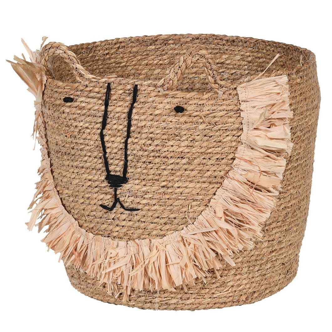 Woven Seagrass Lion Basket