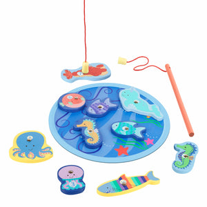 Traditional Wooden Sea Life Fishing Toy Game