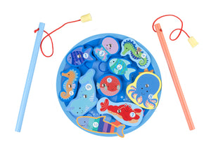 Traditional Wooden Sea Life Fishing Toy Game