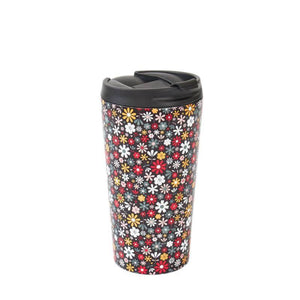 Black Ditsy Thermal Cup