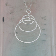 Load image into Gallery viewer, Triple Hoop Sterling Silver Necklace
