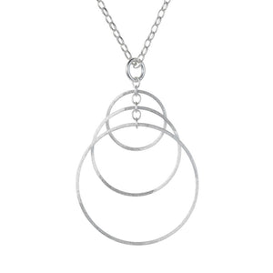 Triple Hoop Sterling Silver Necklace
