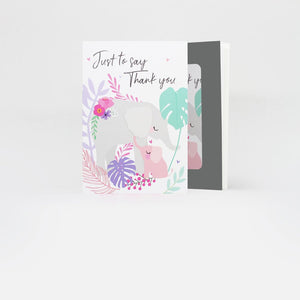 Elephants Girl Pink 6 Card Pack
