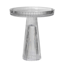 Load image into Gallery viewer, Large Ribbed Clear Candle Stand
