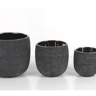 Scratched Cachepot Charcoal