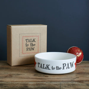 Sweet William Dog Bowl - Talk To The Paw Dog