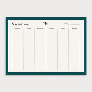 Bee A4 Weekly Planner Pad