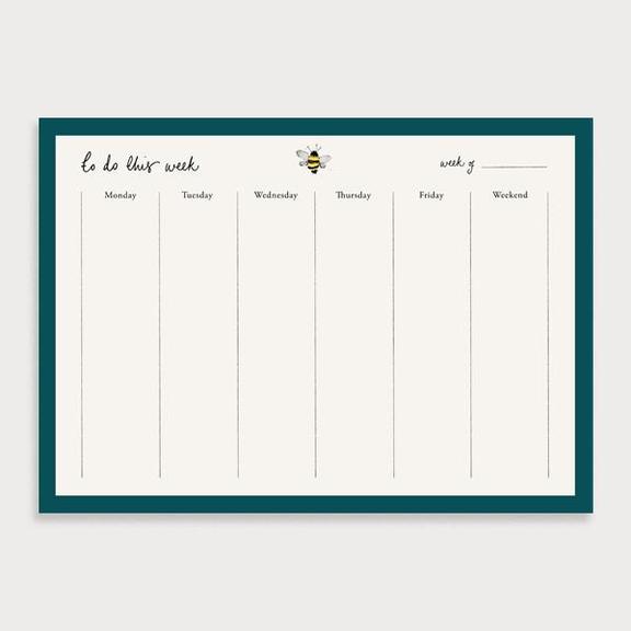 Bee A4 Weekly Planner Pad