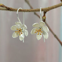 Load image into Gallery viewer, Water lily Hook Sterling Silver Earrings

