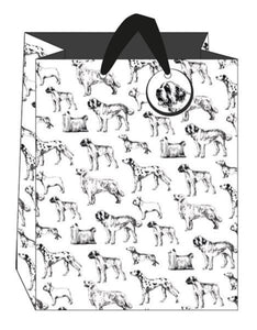 Monochrome Dogs- Large Gift Bag