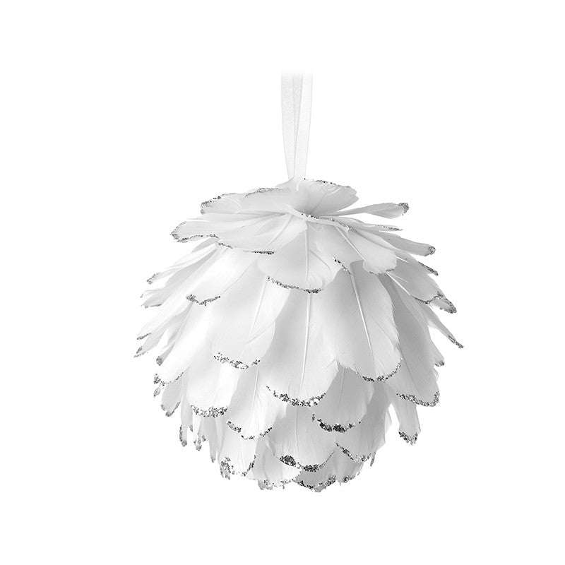 White Feather Bauble - Small