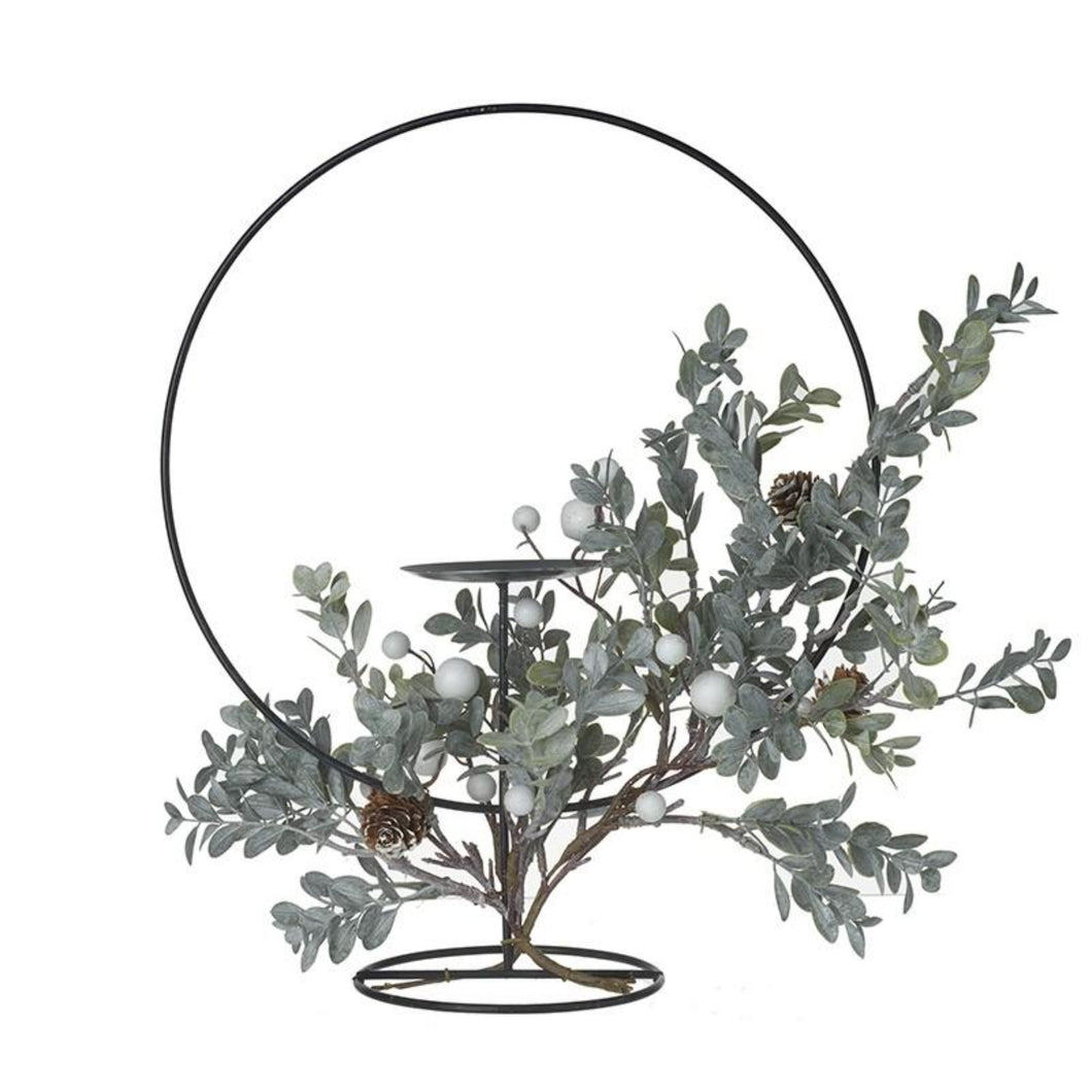 Leaf & Hoop Tea light Holder