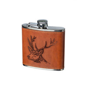 Stag Leather Hip Flask
