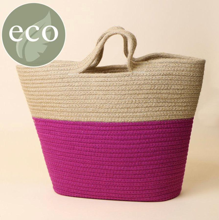 Pink best sale jute bag