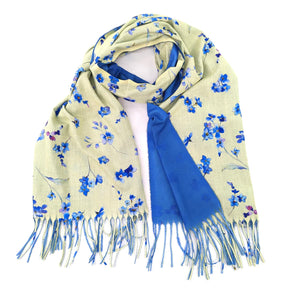 Yellow Forget Me Not Pashmina Style Scarf