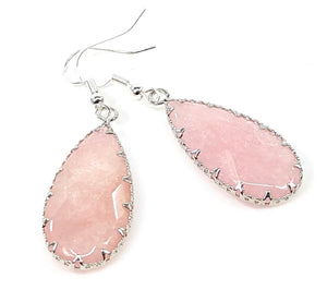 Pink Tear Drop Earrings