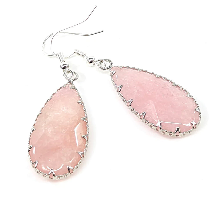 Pink Tear Drop Earrings