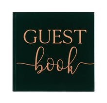Load image into Gallery viewer, Green Velvet Foiled Guest Book
