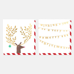 Reindeer Charity Cards Pack of 8