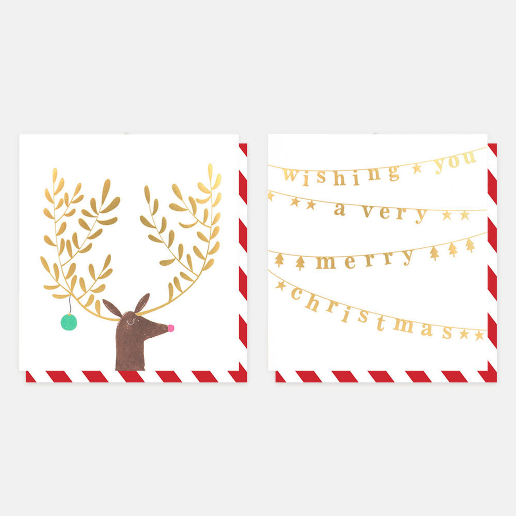 Reindeer Charity Cards Pack of 8
