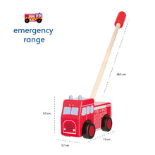 Load image into Gallery viewer, Push Along Fire Engine
