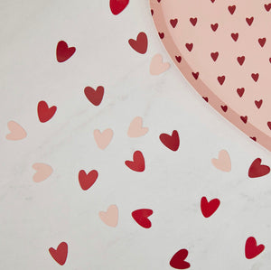 Pink and Red Heart Confetti
