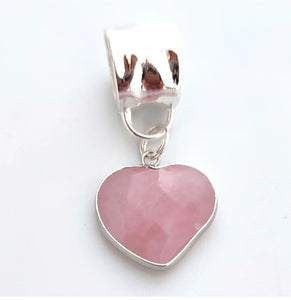 Rose Quartz Heart Scarf Jewellery