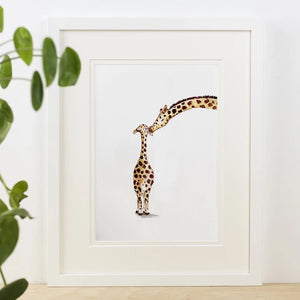 Giraffe Nursery Print -Louise Mulgrew A4 print