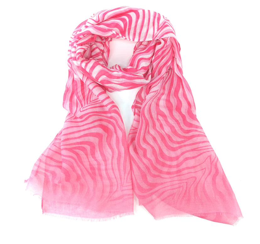 Swirls Scarf Pink
