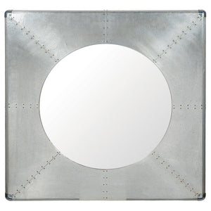 Square Silver Wall Mirror