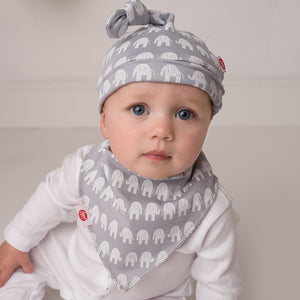 Grey Elephant Baby Knotted Hat