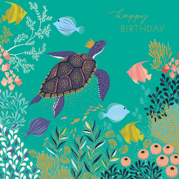 TURTLE HAPPY- Birthday Card