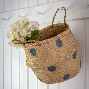 Seagrass Grey Spots Basket